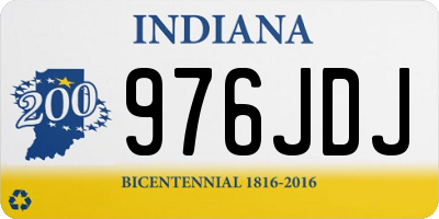 IN license plate 976JDJ
