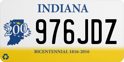 IN license plate 976JDZ