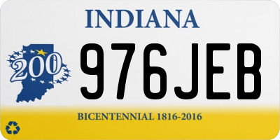 IN license plate 976JEB