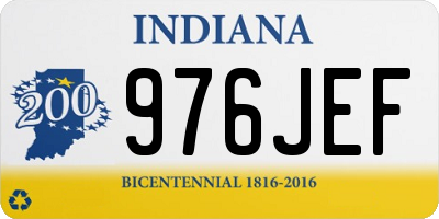 IN license plate 976JEF