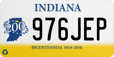 IN license plate 976JEP