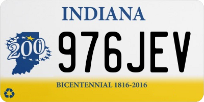IN license plate 976JEV