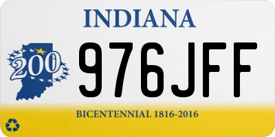 IN license plate 976JFF