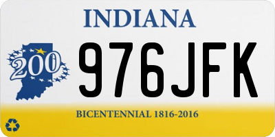IN license plate 976JFK