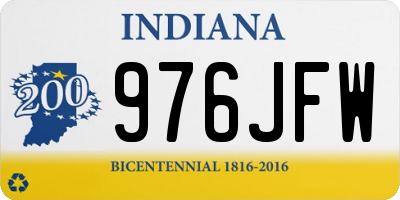 IN license plate 976JFW