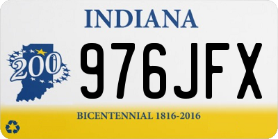 IN license plate 976JFX