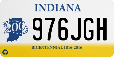 IN license plate 976JGH