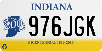 IN license plate 976JGK
