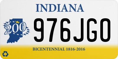 IN license plate 976JGO