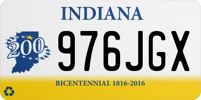IN license plate 976JGX