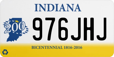 IN license plate 976JHJ
