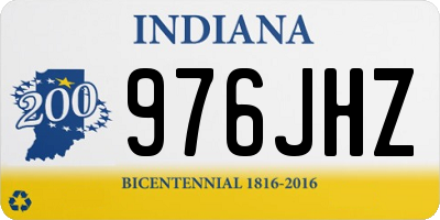IN license plate 976JHZ