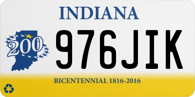 IN license plate 976JIK