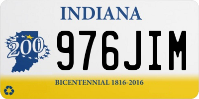 IN license plate 976JIM