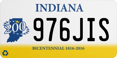 IN license plate 976JIS