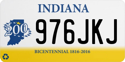 IN license plate 976JKJ