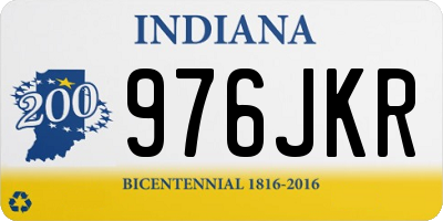 IN license plate 976JKR