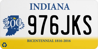 IN license plate 976JKS