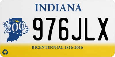 IN license plate 976JLX