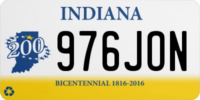 IN license plate 976JON