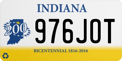 IN license plate 976JOT