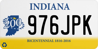 IN license plate 976JPK