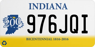 IN license plate 976JQI