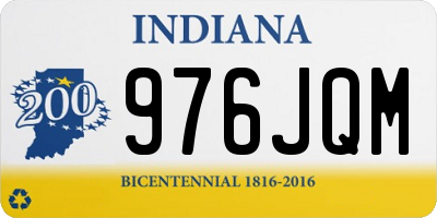 IN license plate 976JQM