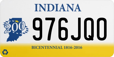 IN license plate 976JQO