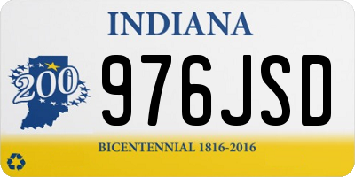 IN license plate 976JSD