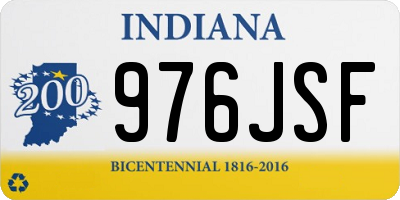 IN license plate 976JSF