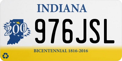 IN license plate 976JSL