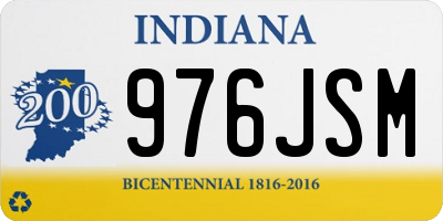 IN license plate 976JSM