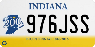 IN license plate 976JSS