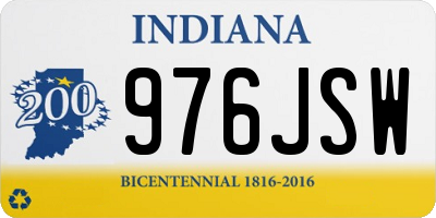 IN license plate 976JSW
