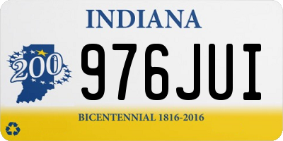 IN license plate 976JUI
