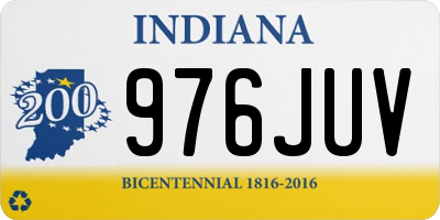IN license plate 976JUV