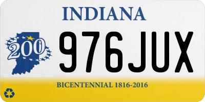 IN license plate 976JUX
