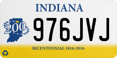 IN license plate 976JVJ