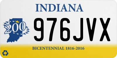 IN license plate 976JVX