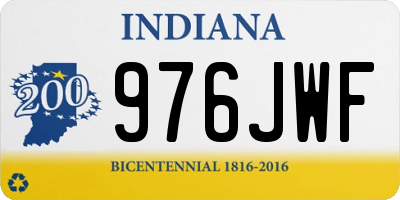 IN license plate 976JWF