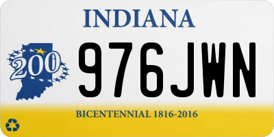 IN license plate 976JWN