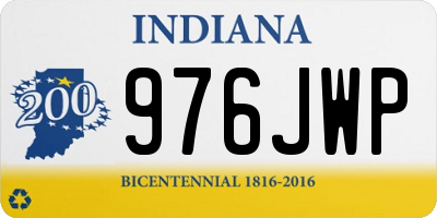 IN license plate 976JWP