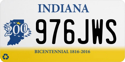IN license plate 976JWS