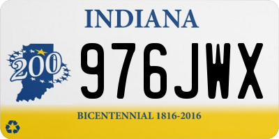 IN license plate 976JWX