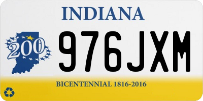 IN license plate 976JXM