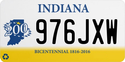 IN license plate 976JXW