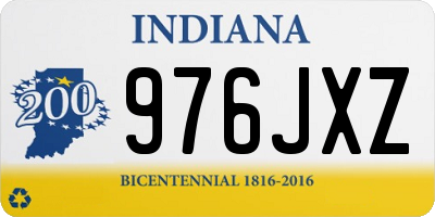IN license plate 976JXZ