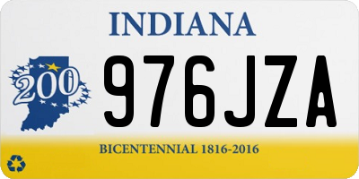 IN license plate 976JZA