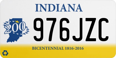 IN license plate 976JZC